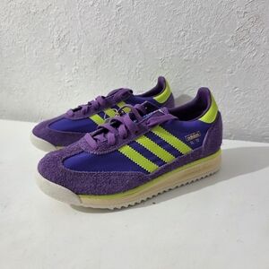 Adidas SL72 RS Originals Purple Solar Slime Sneakers JQ0171 Sz Men's 5 Women's 6